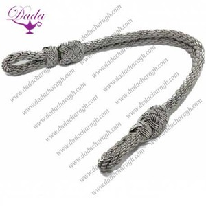 Mentonnière dorée pour chapeau, cordon en polyester, cordon torsadé pour casquette, cordon en macramé de haute qualité, casquette d'officier métallique - Product Image 4