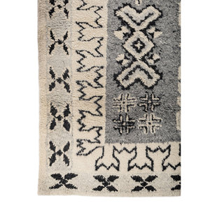 Handmade Blue Thyme Wool <b>Rug</b> Geometric Abstract Pattern for Home Boho Style for Living Room Hallway Rectangle <b>Space</b>-PKWL-677(Fr) - Product Image 4