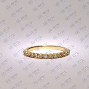 14K Gold Plated 2.00 TCW Round Cut Twisted Moissanite Ring Set Cut Diamond Jewelry for Women Anniversary <b>Gift</b> Idea - Product Image 5