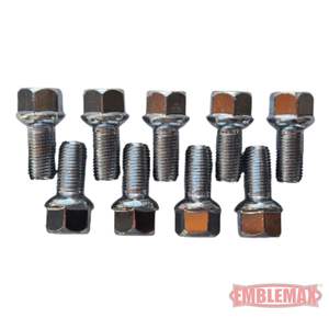 Boulon de roue en acier chromé à siège conique pour Brasilia/Kombi/Fusca 2003-M14X1.5 (16 pièces) EMBLEMAX - Product Image 3