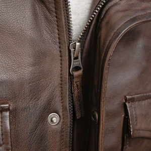 2025 chaqueta de cuero de motorista Vintage para hombre superventas para hombre estilo callejero a prueba de viento y moda impermeable - Product Image 4