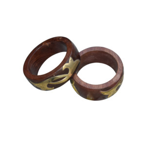 Vintage Inspired Wood and Metal Brass Bangles for Women and <b>Girls</b> for Engagement Ceremonies Handcrafted Fashion Jewelry - Product Image 4