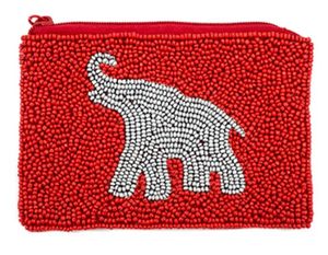 Fashionable Stylish Unique Handwork Beaded Embroidery <b>Square</b> Shape Teddy Design Coin Pouch Premium Designer Luxury Party Girl - Product Image 2