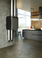 Unité HRV BSK NOTUS HV A+ Classe Énergétique - 375 m³/h Ventilateur de récupération de chaleur à contre-courant haute efficacité avec ventilateurs EC modernes pour hôtel
