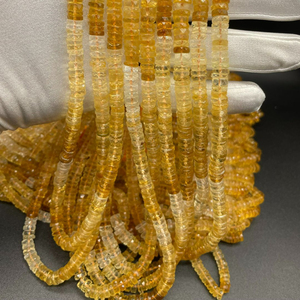 Citrine dorée à facettes 5-7mm perles de pneu pierre précieuse en vrac pour bijoux faits à la main - Product Image 4