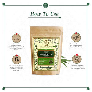 Khadi ผงใบ bhringraj อินทรีย์ธรรมชาติ-100% ธรรมชาติ-100กรัม - Product Image 3