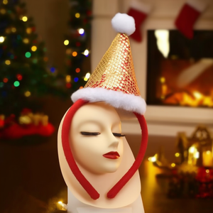 Fascia per capelli personalizzata Albaldah per Natale, gadget unici per cappelli natalizi - Product Image 3