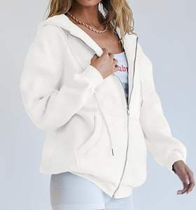 Sudadera con Capucha Personalizada de Alta Calidad para Hombre, con Cierre, Forro Polar Grueso de Algodón, Resistente al Viento y Transpirable, con Logotipo Personalizado - Product Image 4