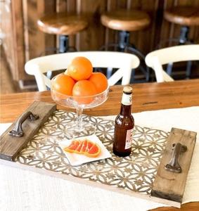 Juego de 3 bandejas de madera con base sólida y diseño elegante perfecto para entretener a los invitados o exhibir velas y decoración - Product Image 2