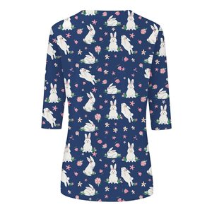 เสื้อยืดแขนสั้นสำหรับผู้หญิงประดับกระดุมผ้าเดนิมผ้าฝ้ายเป็นมิตรกับสิ่งแวดล้อมโลโก้ตามสั่งสำหรับผู้ใหญ่ - Product Image 3