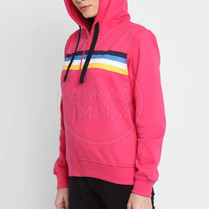 Sudadera con capucha y cremallera para mujer con estilo de alta calidad, venta al por mayor, nuevo diseño, sudadera con cremallera para mujer, sudadera con cremallera de Color sólido para mujer - Product Image 2