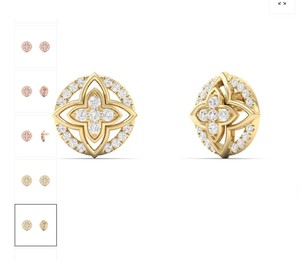 Đồ Trang Sức Mỹ 14K Rắn Vàng Trang Sức Kim Cương Tự Nhiên Vòng Hình Dạng Vòng Cổ Bông Tai Vàng Bộ Đồ Trang Sức Cho Đám Cưới Và Quà Tặng - Product Image 4