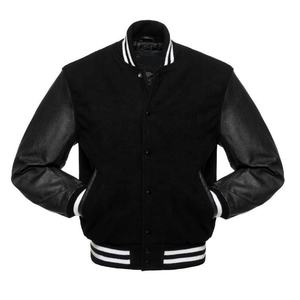 Oem Manufacturer High Quality Varsity Jacket Men Chenille Embroidery Leather Sleeves baseball CollegeBaseballjacket for men - Product Image 1