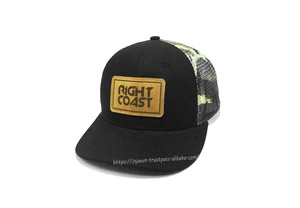 Casquette de camionneur en maille camouflage à profil central en coton à 6 panneaux personnalisée, style roman et confortable, fabriquée au Vietnam usine - Product Image 2