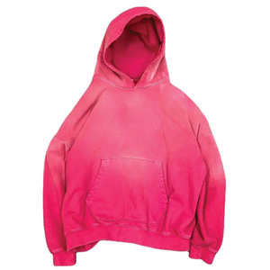 High Quality Acid Wash Reverse Weave Sweatshirts for Men Acid Wash Sweatshirts with <b>Funnel</b> Necks for Men Cotton Fleece - Product Image 3