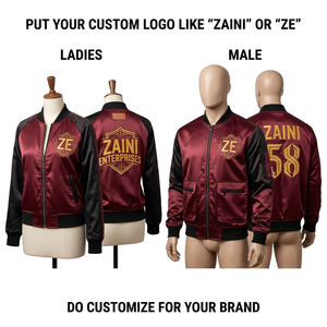 เสื้อแจ็คเก็ตวาร์ซิตี้ ZAINI สำหรับผู้ชาย/ยูนิเซ็กซ์  แบบกันลม ผสมขนสัตว์ 420 GSM แขนเสื้อ 320 GSM  ตกแต่งด้วยลายเชนิลล์แบบกำหนดเอง สไตล์ไฮสตรีท  ลายนูน - Product Image 1