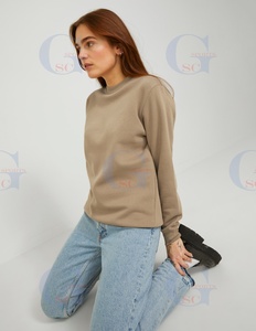 Wholesale Direct Manufacturer of High Quality Sweat Shirts Cotton Fleece Material with Private Logos and Labels on Cheap Prices - Product Image 4