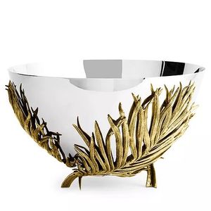 Antique Polished Aluminum <b>Crimp</b> Lining Design Eco-Friendly American Style Metal Fruit Bowl 0.4kg for Business Gifts - Product Image 5