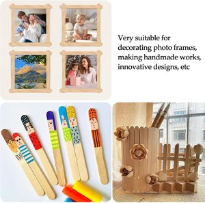 Bview nghệ thuật 200 pcs 4.5 inch Craft <span class=keywords><strong>Sticks</strong></span> <span class=keywords><strong>Ice</strong></span> <span class=keywords><strong>Cream</strong></span> Pop <span class=keywords><strong>Sticks</strong></span> cho DIY Thủ công mỹ nghệ - Product Image 3