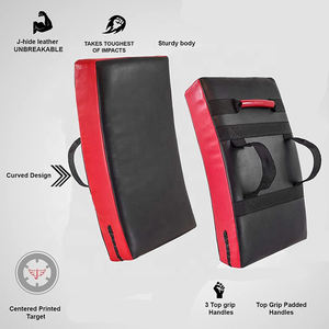 Protectores de patada de alta calidad Entrenamiento Fitness Entrenamientos Heavy Kick Shield Hecho a medida Cuero curvo Superventas Kick Shields - Product Image 5