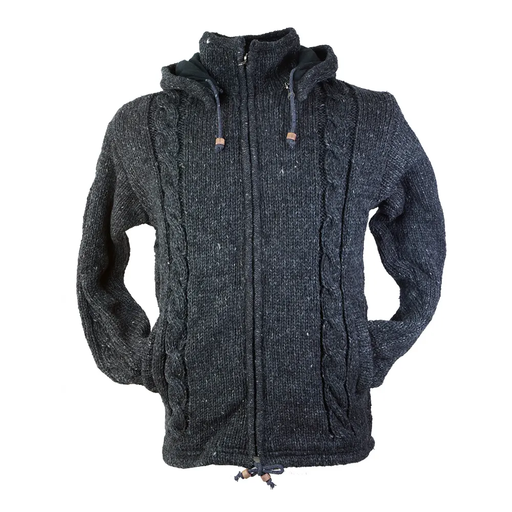 Top Sale Merino Wool Hand Knit Jacket Nepal Jacket Strick Jacket Handmade in Nepal Available At Best Price