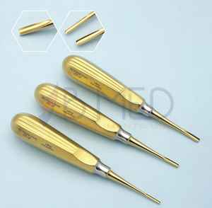 เครื่องมือถอนฟันแบบคัปแลนด์ ยอดขายดีที่สุด ขนาด 2 มม. 3 มม. 4 มม. ปลายแบนและโค้ง สำหรับการถอนฟัน PDL - Product Image 5