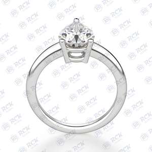 แหวนหมั้นผู้หญิงสีทอง10K 3.00 tcw ลูกแพร์ตัดเพชรโมอิสซาไนท์หรูหรา10K แหวนทองคำแข็งสำหรับผู้หญิง - Product Image 3