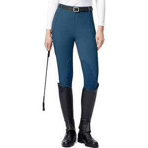 Venta al por mayor de silicona traje de equitación mallas de carreras ecuestres pantalones de montar a caballo para mujer - Product Image 2