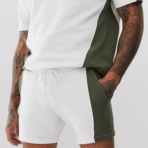 Ensemble double d'été de style de rue pour hommes-Coupe ajustée T-shirt court décontracté en coton élasthanne grande taille vente en gros - Product Image 5