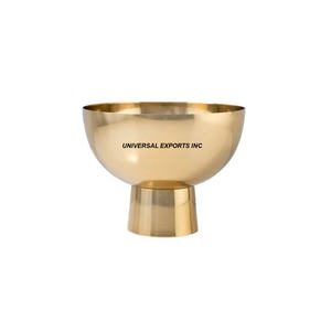 Cuenco de chocolate plateado de metal con soporte dorado Cuenco dulce hecho a mano de calidad superior Cuenco de chocolate nuevo de lujo al por mayor más vendido - Product Image 3