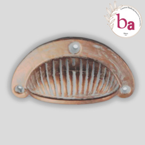 Tirador de taza desgastado de hierro fundido rojo rústico, tiradores de cajón de aleación de Zinc, pomos de armario de puerta para cocina, sala de estar, armario/tocador - Product Image 3