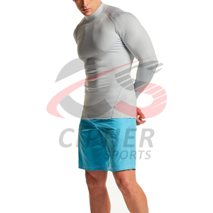 Diseñe su propio estilo Camisas de compresión para hombres Logotipo impreso Proteger el cuerpo Transpirable Camisas de compresión de talla grande para hombres - Product Image 3