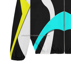 ชุดวอร์มลำลองกันน้ำน้ำหนักเบาขนาดใหญ่พิเศษของผู้ชายชุดกันลมโพลีเอสเตอร์พร้อมกางเกงขาสั้นทนทานชุดกันลมระบายอากาศ - Product Image 5