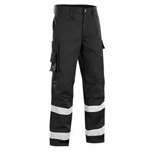 Hi Vis pantolon işçi hafif kargo bantlı pantolon yüksek görünürlük iş giysisi yansıtıcı güvenlik güvenlik görevlisi iş hi-vis pantolon