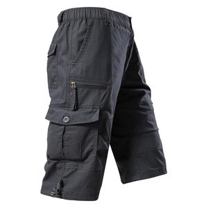 Pantalones Cortos Cargo Unisex de Algodón Twill de Alta Calidad Profesional, Bordados, Tallas Personalizadas, Ligeros, Casuales, con Patrón Sólido - Product Image 3