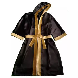 Robes de boxe personnalisées, kimono de jiu-jitsu de haute qualité, tissu d'arts martiaux en satin avec logo, nouvelle arrivée, robe en satin pour la boxe - Product Image 5