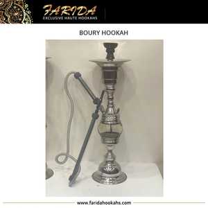 गर्म बिक्री Boury हुक्का लंबा चांदी स्टेनलेस स्टील मिस्र हुक्का नई प्रीमियम डिजाइन शीश Boury - Product Image 2
