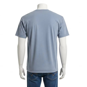 Camisetas de Cuello Redondo para Hombre, Lavadas, Comprimidas, de Algodón, con Serigrafía, Ropa Casual, Suministro al por Mayor - Product Image 3