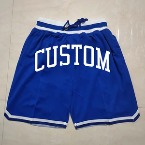 Venta caliente EE. UU. América Baloncesto 30 Equipos Pantalones cortos Verano Hombres Deportes Bordado Bolsillo Just Men Don Baloncesto Pantalones cortos de punto - Product Image 2