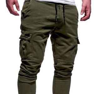 Nouveau pantalon cargo décontracté pour homme 2021, taille mi-haute, séchage rapide, respirant, mélange de coton, teinture unie, écologique, couleur unie, ajustement élastique - Product Image 5