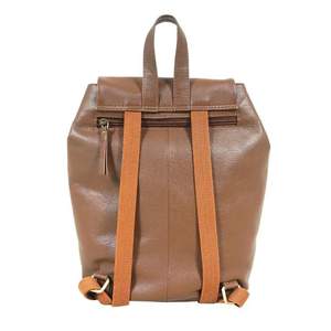 High Quality Handmade Genuine Leather Geometric Flap-over Backpack Vintage Style Girls Tassel Detail Customizable Colors Logo - Product Image 5