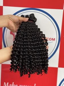 Offre Spéciale 100% Extensions de cheveux vietnamiens crus Kinky Curly Couleur naturelle Double Drawn Hair Bundle Prêt à expédier - Product Image 4