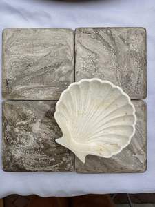 ARTISANS Ensemble de sous-verres en résine époxy de qualité avec effet océan Dessous de verre décoratifs carrés ronds en résine époxy par Craftsy Hom - Product Image 4