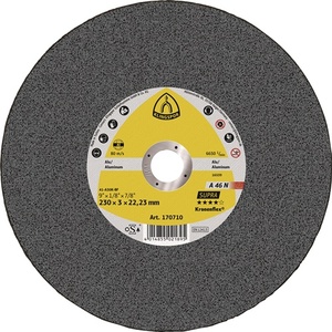 Discos de Corte KLINGSPOR A46N Supra D230x3mm, Paquete de 25 Unidades, Orificio Recto de Aluminio de 22.23 mm, Discos de Pulir - Product Image 1