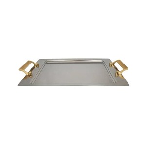 Plateau de service léger en acier inoxydable de haute qualité, design moderne, couleur et logo personnalisables, décoration intérieure, restaurants - Product Image 5