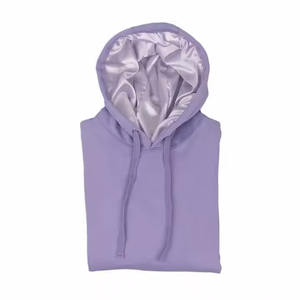 Pull-over brodé personnalisé grande taille Sweat-shirt éponge française 100% coton marron soyeux à capuche Sweats à capuche personnalisés vierges - Product Image 5