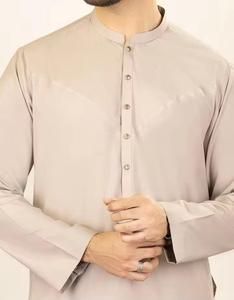 Thobe traditionnel pour homme, en coton et lin, robe Abaya à manches longues, poches, style décontracté, ethnique, Jubba, Arabie Saoudite - Product Image 5