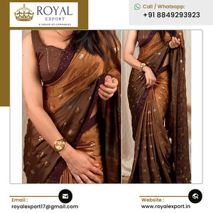 Tenues de mariage et de fête Tenues de fête Look présentant notre nouvelle collection de saris en soie de mousse de travail séquentiel à vendre - Product Image 6
