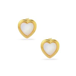 Asscher Cut <b>Rose</b> <b>Gold</b> Plated <b>Heart</b> <b>Earrings</b> in Sterling Silver for Wedding and Engagement - Product Image 2