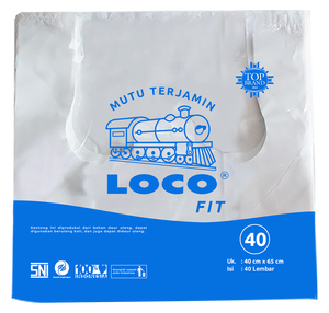 ถุงพลาสติกสีขาว LOCO Fit ขนาด 40x65 ซม. ทางออกที่ใช้งานได้จริงและถูกสุขอนามัยสำหรับการจัดเก็บผักและผลไม้ รักษาความสดใหม่และสะอาด - Product Image 1